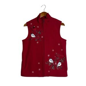 Tradition country collection red fleece winter sweater vest